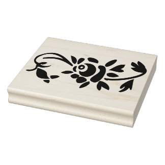 Roos Decoratie linkerkant Rubber Kunststempel Rubberstempel