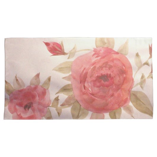 Roos delicaat kussensloop (Voorkant-Rechts)