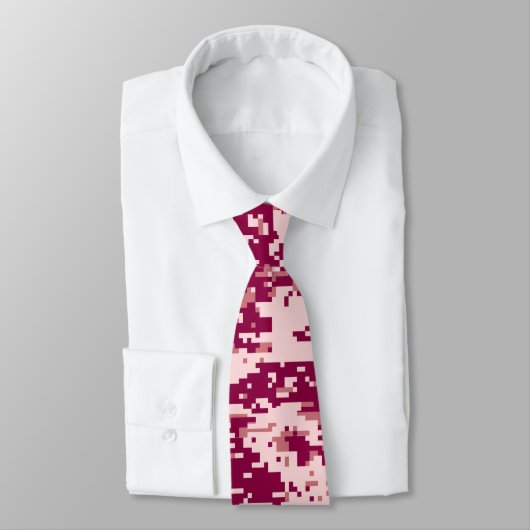 Roos Digital Camo Pattern Stropdas (Gebonden)