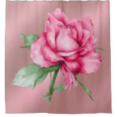 Roos douchegordijn (Voorkant)
