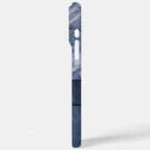  Roos | Dustblauw vlasleder Case-Mate iPhone Case (Achterkant / Links)