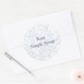 Roos eenvoudige siroop sticker (Envelop)