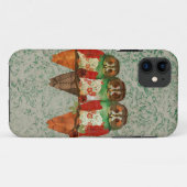 Roos Eigendom Jade Damask iPhone Case (Achterkant (horizontaal))