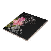 Roos Elegance Tegeltje (Zijkant)