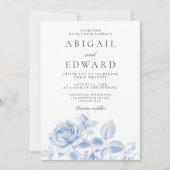  Roos Elegante bruiloft Kaart (Voorkant)