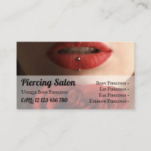 Roos Elegante Sterling Zilveren Sieraden Lippen Pi Visitekaartje