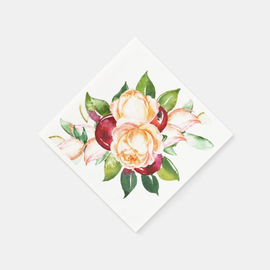 Roos en Berry Waterverf Stems Servet (Hoek)