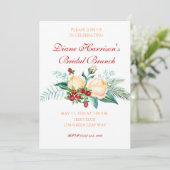 Roos en Berry Waterverf Stems Shower Kaart (Staand voorkant)