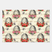 Roos en bijenkorf Inpakpapier Vel (Voorkant 2)