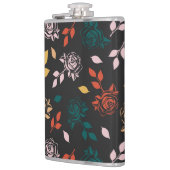 Roos en bladeren Patroon Heupfles (Links)