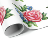 Roos en blauw pakpapier (Rol Hoek)