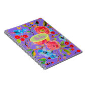 Roos en Cherry Blossom Paars Notitieboek (Rechterzijde)