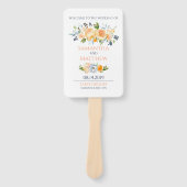 Roos en distel bruiloft ceremonie programma handwaaier (Voorkant)