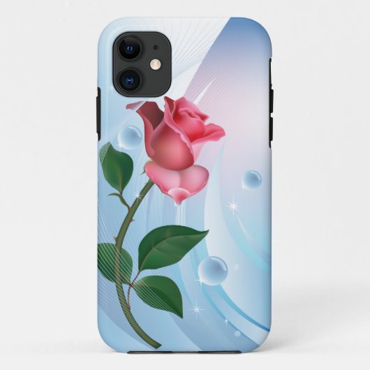 Roos en druppels Case-Mate iPhone case (Achterkant)