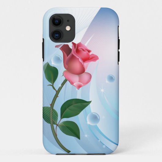 Roos en druppels Case-Mate iPhone case (Achterkant)