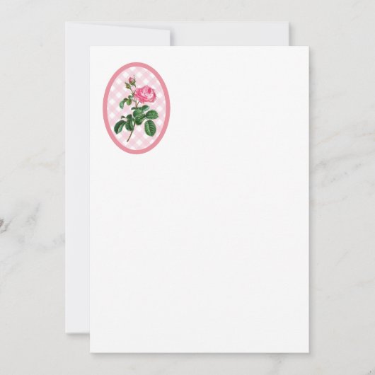 Roos en Gingham Kaart (Voorkant)