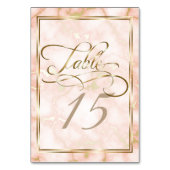 Roos en  gouden marmer kaart (Achterkant)