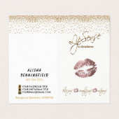 Roos en goudknobbels - Wit Visitekaartjes (Buitenkant ongevouwen)