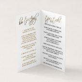 Roos en goudknobbels - Wit Visitekaartjes (Binnen)