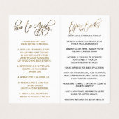 Roos en goudknobbels - Wit Visitekaartjes (Binnenkant ongevouwen)