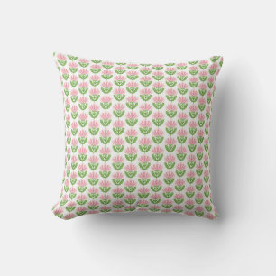 Roos en Groen bloemig elegant design Kussen Home