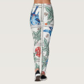 Roos en kleine vogel, William Morris Leggings (Achterkant)