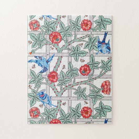 Roos en kleine vogel, William Morris Legpuzzel (Verticaal)