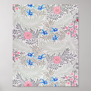 Roos en Larkspur, William Morris Poster