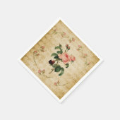 Roos en muziekblad Servet (Hoek)