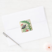 Roos en polygonatum vierkante sticker (Envelop)