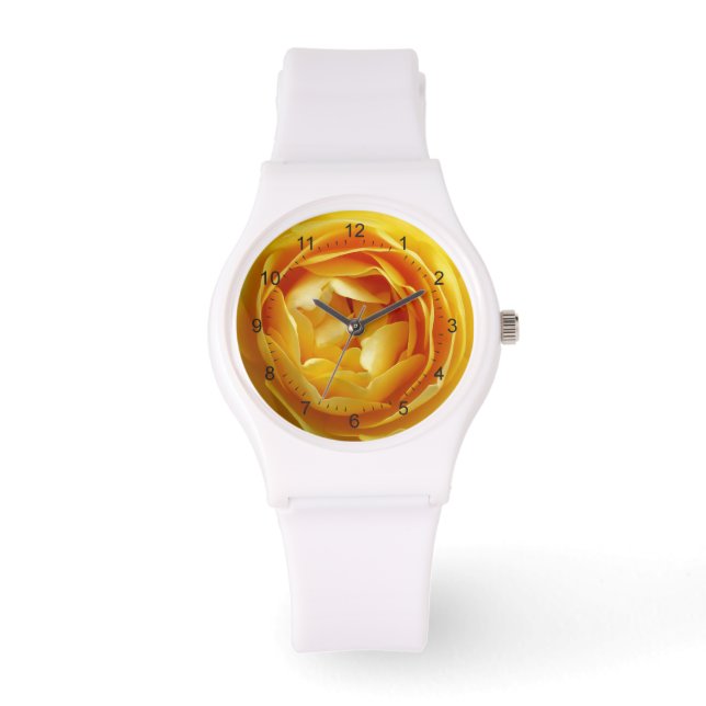 roos en rosebud horloge (Voorkant)