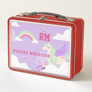 ROOS EN ROZE EN GEVLEUGELDE EENHOORN LUNCH ROOD