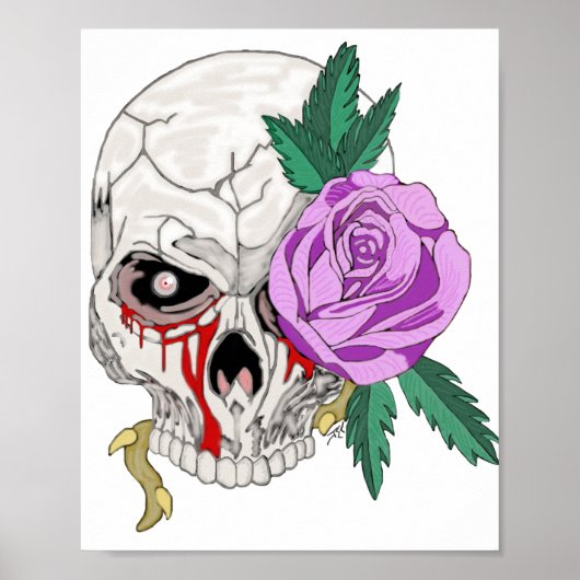 Roos en schedel poster (Voorkant)