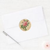 Roos en Script Stickers/Envelope Seals Ronde Sticker (Envelop)