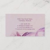 Roos en violet Abstract acrylzuur Visitekaartje (Achterkant)