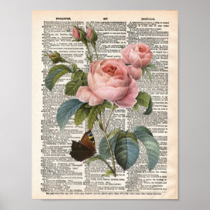roos en vlinderwoordenboek poster