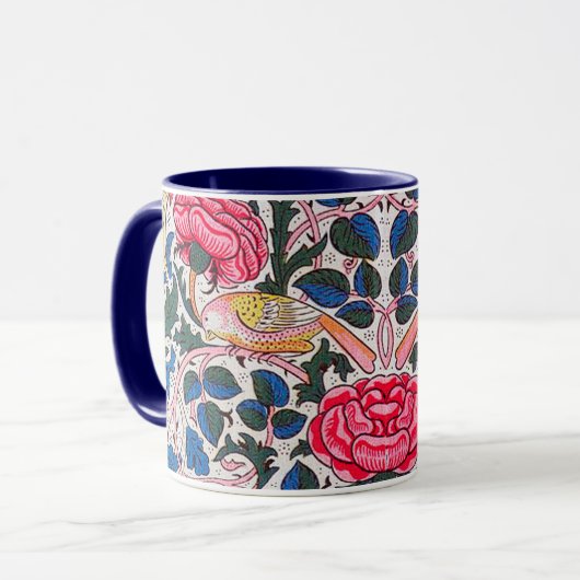 Roos en vogel, William Morris Mok (Voorkant links)