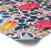 Roos en vogel, William Morris Poster (Hoek)