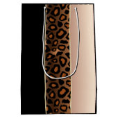 Roos en zwarte luipaard medium cadeauzakje (Achterkant)