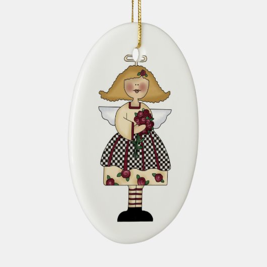 Roos-engel-versiering Keramisch Ornament (Rechts)