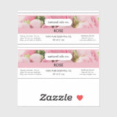 Roos Etherische oliën Geurstof flesetiket Sticker (Vel)