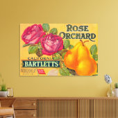 Roos Etiket op peren Canvas Afdruk (Insitu (Woonkamer))