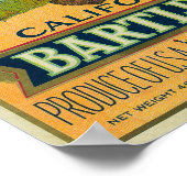 Roos Etiket op peren Poster (Hoek)