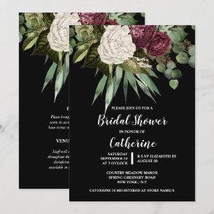 Roos eucalyptus bladeren bloemengroen chic kaart