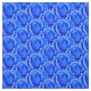 Roos Fabric Blue Roos Cotton of Poly Stof