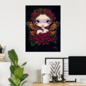 Roos Fairy ART PRINT grote oogfantasie (Thuiskantoor)