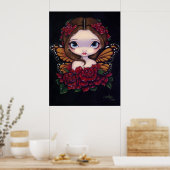 Roos Fairy ART PRINT grote oogfantasie (Keuken)