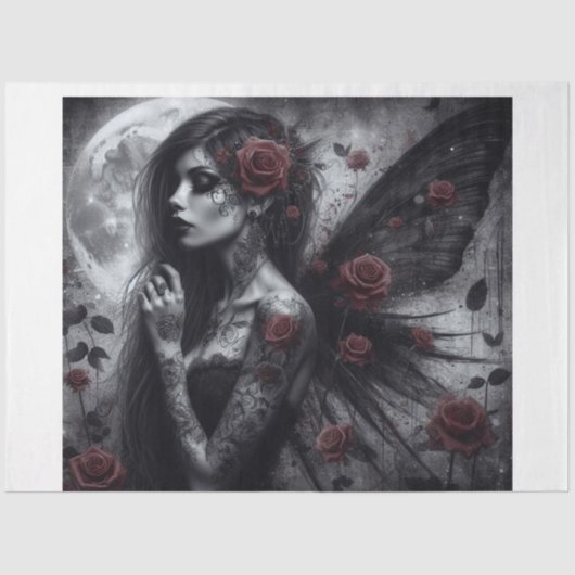 Roos Fairy Tissuepapier (Voorkant)