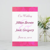 Roos Fantasy Wedding Program (Staand voorkant)