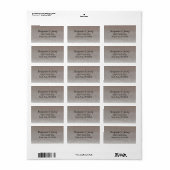 Roos Faux Glitter-adreslabel Etiket (Full Sheet)